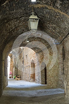 Street of Treia, Marches, Italy