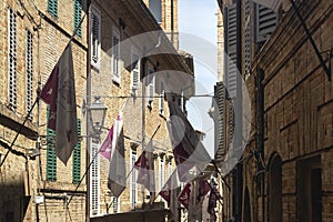 Street of Treia, Marches, Italy