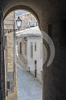 Street of Treia, Marches, Italy