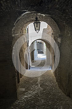 Street of Treia, Marches, Italy