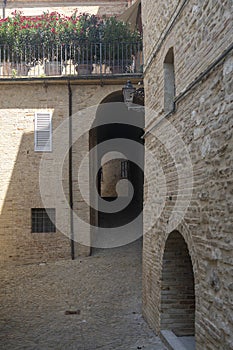 Street of Treia, Marches, Italy