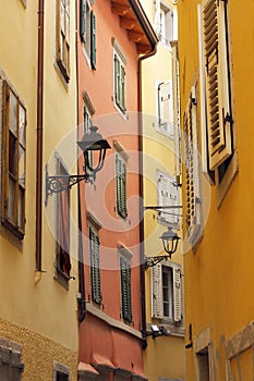 The street in Trieste, Italy