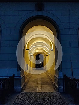 street - tunnel at night