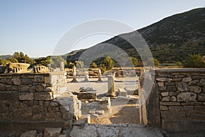 Street Upper Town, view from the Odeon. Ephesus.