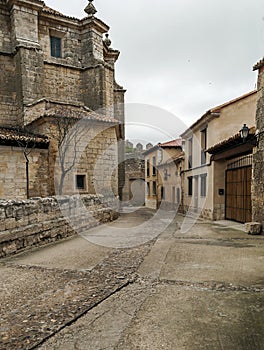 Street of UrueÃÂ±a with church photo