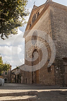 Street in Valldemossa village in Mallorca