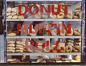 Street Vendor Donut, Muffin and Roll Cart