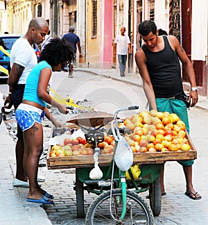 Street Vendor in Havana