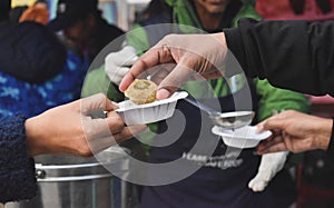 Street vendor serving gol gappa