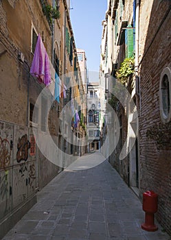 A street in Venice/the laundry.