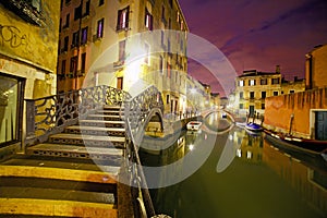 A street in venice in the night