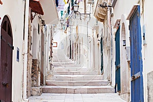 Street in Vieste, Puglia, Italy