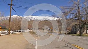 Street view in Benton - a historic small town in the Eastern Sierra