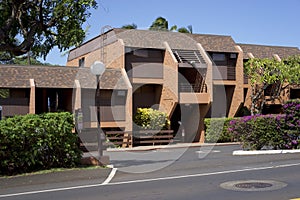 Street view of brown building