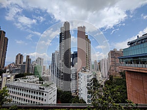 street view from bus in Hong Kong