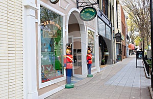 Street View of Businesses in Downtown Greenville, South Carolina