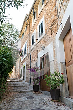 Street view from Fornalutx Mallorca Spain