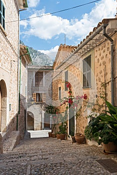 Street view from Fornalutx Mallorca Spain