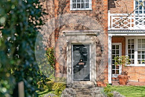 Street view of front door - a typical English residential old London town house