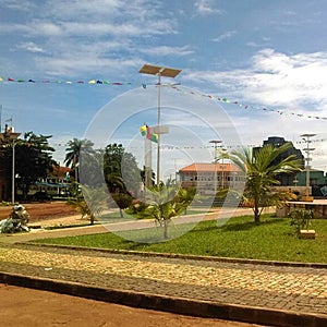 Street view in Guinea Bissau town photo