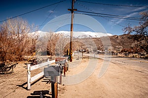 Street view in historic Benton at Sierra Nevada