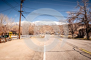 Street view in historic Benton at Sierra Nevada