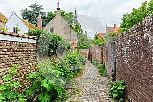 Street view in the historic small town of Veere, Netherlands