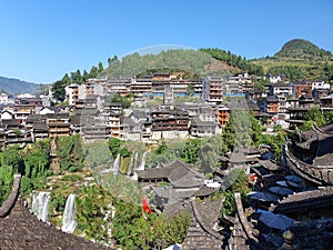 Street view local in Furong Ancient Town Furong Zhen, Hibiscus Town, China