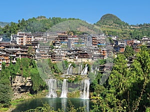 Street view local in Furong Ancient Town Furong Zhen, Hibiscus Town, China