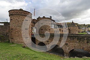 Street view of a medieval town Buedingen