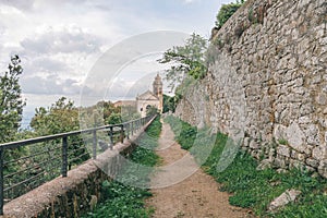 Street view of Montalcino, the medieval town in Tuscany, Italy