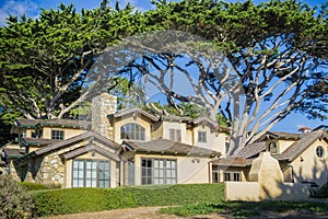 Street view of a multilevel house