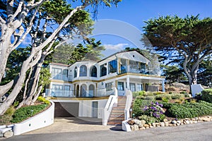 Street view of a multilevel house