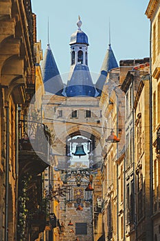 Street view of old city in bordeaux, France,