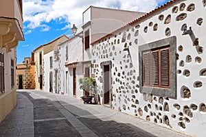 Street View of Old Town of Aguimes in Gran Canaria.