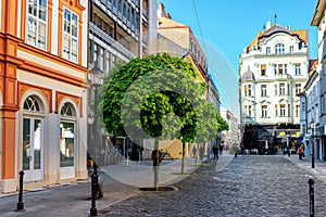 Street view in the old town of Bratislava