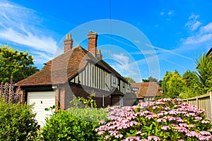 Street view of residential district Folkestone England