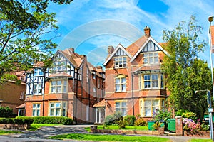 Street view of residential district Folkestone England