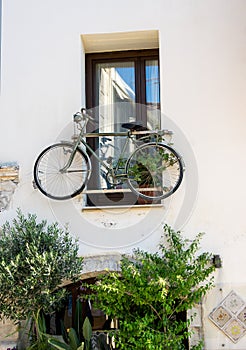 Street view of Rethymno old town, Crete island, Greece