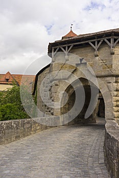 Street view of Rothenburg ob der Tauber.