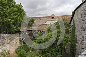 Street view of Rothenburg ob der Tauber.