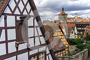 Street view of Rothenburg ob der Tauber.