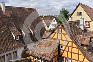 Street view of Rothenburg ob der Tauber.