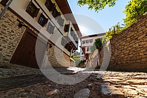 A street view from Safranbolu, Karabuk. Vernacular houses in Safranbolu photo