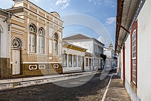 Street view of Sao Joao del Rei colonial buildings - Sao Joao Del Rei, Minas Gerais, Brazil