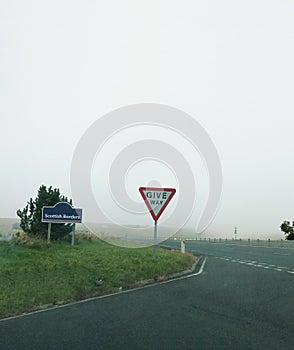 Street view at Scottish border