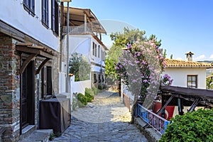 Street view of Sirince village in Izmir providence, Turkey