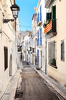 Street view of Sitges in Catalonia, Spain