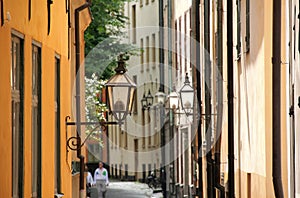 Street view in Stockholm, Sweden