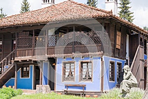 Street view of typical Bulgarian architecture, Koprivshtitsa photo